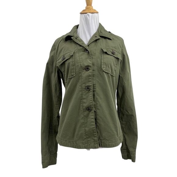 Lucky Brand Jackets & Blazers - Lucky Brand Jacket Womens S Small Cotton Embroidered Floral Button Up Military